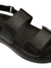Load image into Gallery viewer, Bally Jaron-I 6300079 Men's Black Interlaced Leather Sandals MSRP $480