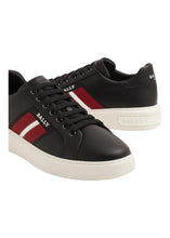 Load image into Gallery viewer, Bally Mylton 6239629 Black Calf Embossed Leather Sneakers MSRP $660