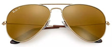 Load image into Gallery viewer, Ray-Ban RB3025 001/57 Polished Gold Aviator Brown Polarized 58-14-135