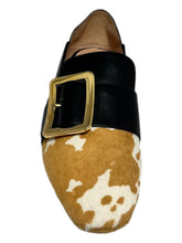 Load image into Gallery viewer, Bally Janelle 6225887 Ladies White/Black Pony Loafers Leather MSRP $870