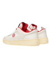 Load image into Gallery viewer, Bally Riweira 6304692 Men's White/Lipstick Leather Sneakers MSRP $685