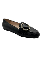 Load image into Gallery viewer, Bally Clariska 6301228 Women's Black Embossed Leather Flats MSRP $550