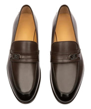 Load image into Gallery viewer, Bally Wember 6239864 Men's Coffee Calf Plain Leather Loafers MSRP $760