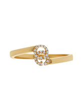 Load image into Gallery viewer, Gucci GG Running 18K Gold and Diamond Ring YBC457127002013 Size 6.5 MSRP $1,740