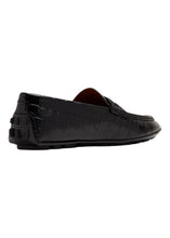 Load image into Gallery viewer, Bally Keeper 6304976 Men's Black Croc-Embossed Kerbs Drivers Size 12 MSRP $690