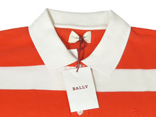 Load image into Gallery viewer, Bally 6303584 Men's  Bone/Orange Striped Organic Cotton Polo Shirt MSRP $320