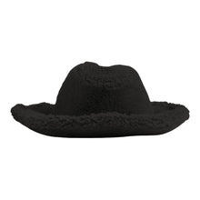 Load image into Gallery viewer, Bally 6302897 Black Shearling Western Hat Size 57 MSRP $990