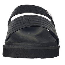 Load image into Gallery viewer, Bally Syxten 6302328 Men's Black Embossed Calf Leather Sandals MSRP $450