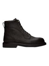 Load image into Gallery viewer, Bally Nedward 6309730 Men's Ebano Grained Leather Boots MSRP $1330