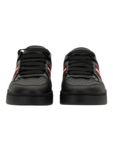Load image into Gallery viewer, Bally Rebby 6306537 Men's Black Canvas-Trimmed Leather Sneakers MSRP $685