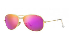 Load image into Gallery viewer, Ray-Ban RB3362 112/4T Matte Gold Cockpit Aviator Cyclamen Flash 56-14