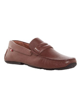 Load image into Gallery viewer, Bally Palven 6309322 Men's Russet Grained Leather Penny Loafers MSRP $690
