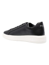 Load image into Gallery viewer, Bally Mylton 6239629 Black Calf Embossed Leather Sneakers MSRP $660
