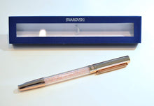 Load image into Gallery viewer, Swarovski Crystalline 5136548 Rose Gold-Tone Plated Stardust Rollerball Pen $65