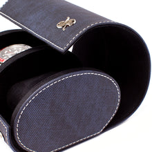 Load image into Gallery viewer, Rapport London Soho Leather Two-Watch Roll In Navy Blue - D316
