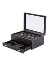 Load image into Gallery viewer, Wolf 1834 Roadster 10 PC Black Watch Box w/ Drawer - 477656