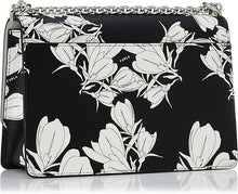 Load image into Gallery viewer, Furla 1927 Mini Crossbody Bag – Black & White Floral Print with Chain Strap