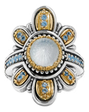 Load image into Gallery viewer, Konstantino Dome Silver 18k Gold Mother of Pearl Ring DKJ975-630 S7 MSRP $1400
