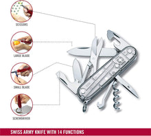 Load image into Gallery viewer, Victorinox Climber Silver Tech 91mm 14 Function Pocket Knife | 1.3703.T7B1