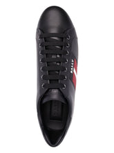 Load image into Gallery viewer, Bally Mylton 6239629 Black Calf Embossed Leather Sneakers MSRP $660