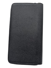 Load image into Gallery viewer, Bally Sevyn 6218496 Zippered Long Wallet Black Calf Grained Leather MSRP $630