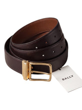 Load image into Gallery viewer, Bally 6310613 Keeper Ebano/Cuero Reversible Cut-To-Size Leather Belt EU120/US47