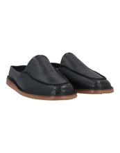 Load image into Gallery viewer, Bally Fosko 6303291 Black Calf Embossed Leather Mules & Clogs Size 13 MSRP $1130