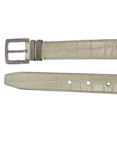 Load image into Gallery viewer, Bally 6305260 Women's Curved Bone Croc Leather Belt EU 120/US 47 MSRP $345