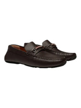Load image into Gallery viewer, Bally Payler-CH 6311226 Men's Ebano Grained Leather Drivers MSRP $720