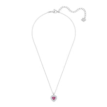 Load image into Gallery viewer, Swarovski One 5446301 Rhodium Plated & Crystal Red Heart Pendant Necklace $199