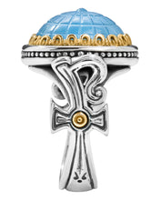Load image into Gallery viewer, Konstantino Dome Silver 18k Gold MOP Blue Spinel Ring DKJ971-628 S7 MSRP $950