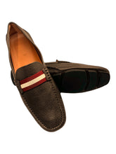 Load image into Gallery viewer, Bally Waltec 6230202 Men's Chocolate Calf Grained Leather Loafers MSRP $620