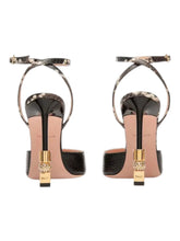Load image into Gallery viewer, Bally Tatjana 6304440 Ladies Multiblack Snakeskin Leather 105mm Pumps MSRP $1200