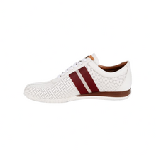 Load image into Gallery viewer, Bally Frenz Men's 6233822 White Perforated Leather Sneakers MSRP $535 NEW