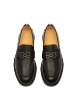 Load image into Gallery viewer, Bally Nickolas 6239815 Men's Black Leather Loafers MSRP $720