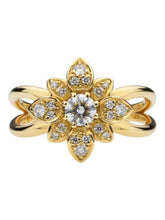 Load image into Gallery viewer, Gucci Flora 18K Yellow Gold and Diamond Ring YBC796241001012 Size 6 MSRP $5950
