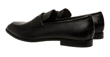Load image into Gallery viewer, Bally Webb 6231399 Men's Black Deer Grained Leather Penny Loafers MSRP $770