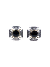 Load image into Gallery viewer, Konstantino Men's Silver, 18K Gold and Onyx Cufflinks MAMK92-120-CAB MSRP $1080