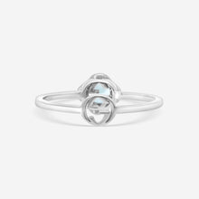 Load image into Gallery viewer, Gucci 18K White Gold Interlocking G & Topaz Ring YBC662428004 MSRP $890