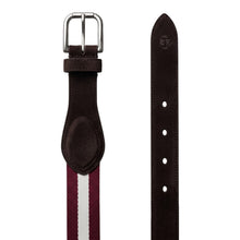 Load image into Gallery viewer, Bally 6308795 Melvin Striped Suede Leather & Fabric Belt EU 115/US 46 MSRP $320