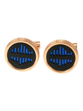 Load image into Gallery viewer, Montblanc 114779 Men's Round Soundbars Miles Davis Jazz Black Cufflinks MSRP $475