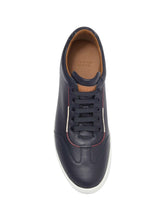 Load image into Gallery viewer, Bally Baxley 6230469 Men's Blue Bovine Grained Leather Sneakers MSRP $570