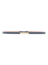 Load image into Gallery viewer, Bally 6237140 Vestige Women's B-Chain Buckle Blue Leather Belt MSRP$ 263