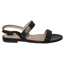 Load image into Gallery viewer, Bally Carlas 6234087 Women's Black Lamb Leather Flat Sandals MSRP $695