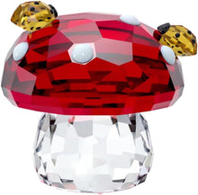 Load image into Gallery viewer, Swarovski Crystal Idyllia Mushroom & Ladybugs Figurine 5683436