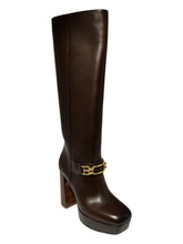 Load image into Gallery viewer, Bally Deanne 6239451 Women's Ebano Knee-High Leather Boots MSRP $1628