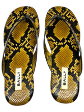 Load image into Gallery viewer, Bally Grine 6304005 Men's New Rhu Snake Embossed Leather Sandals MSRP $650