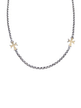 Load image into Gallery viewer, Konstantino Silver & 18K Gold Cross Necklace 28" KOKJ111-130-28 6U MSRP $2400