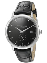 Load image into Gallery viewer, Raymond Weil 5484-STC-2001 Men's Toccata Black Leather Watch 39mm MSRP $850
