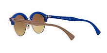 Load image into Gallery viewer, Ray-Ban RB4246M 1180/7Q Clubround Wood Brown Gold Blue Flash 51-19-145